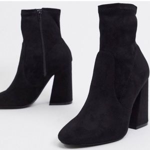 ASOS black heeled booties women’s size 11
